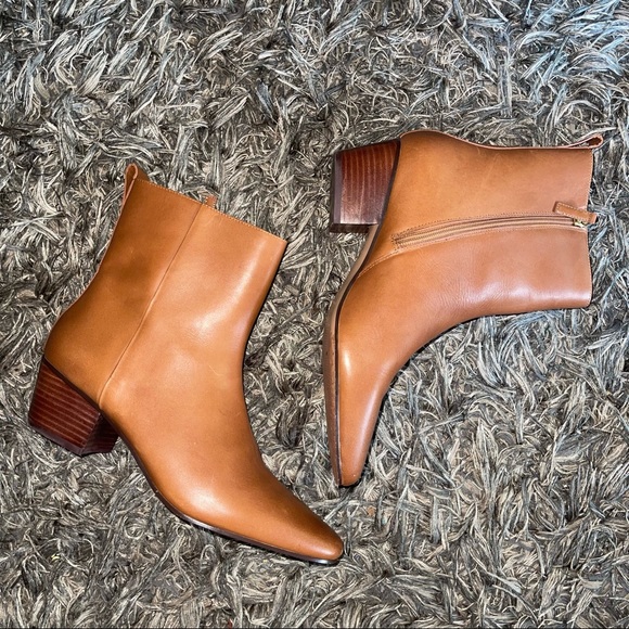 J. Crew Tan Brown Leather Western Boots Burnished Sand Sz 11 NEW WITHOUT BOX! - Picture 6 of 11